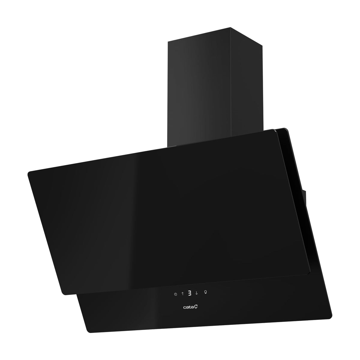 Campana decorativa Cata JUNO+ 7000 GBK de 70 cm en cristal negro