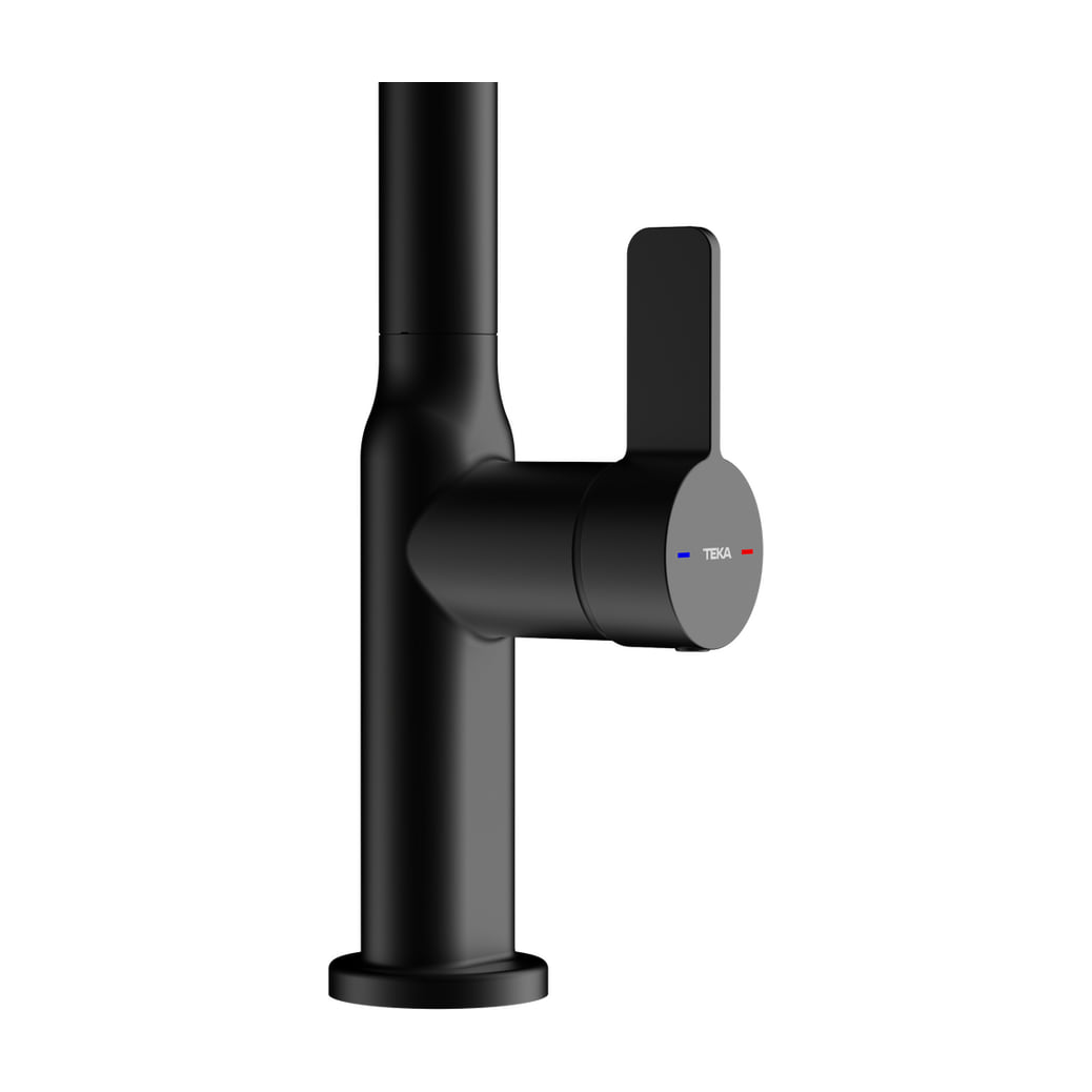 Grifo de cocina Teka Oval 9382 monomando extraíble, negro