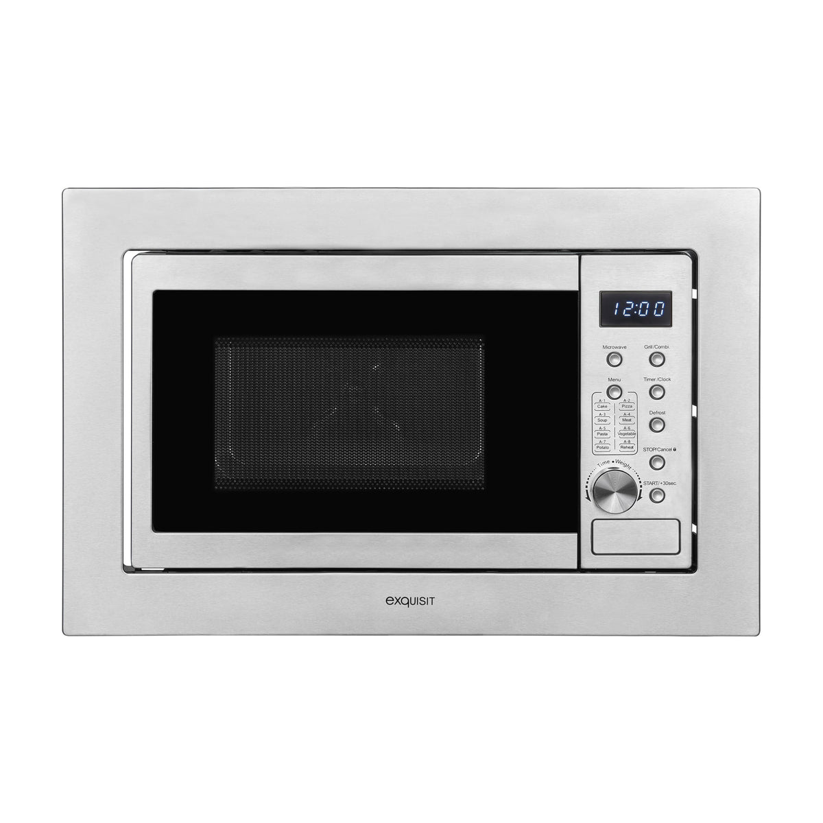Microondas integrable Exquisit EMW20-DG-020 Inox, 20 l y grill