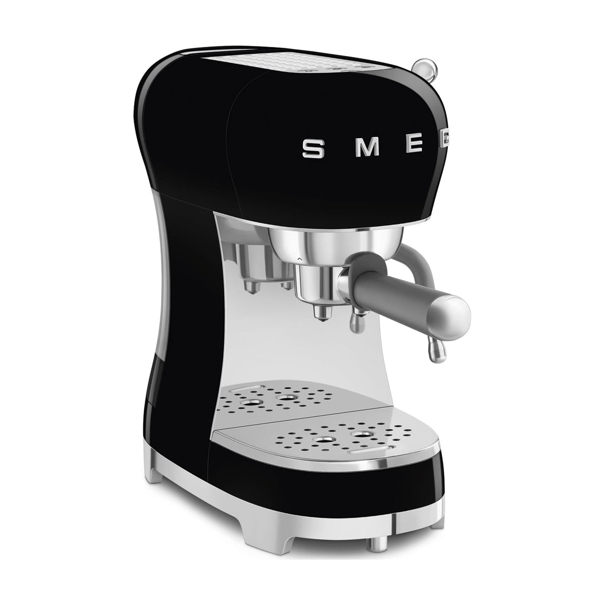 Cafetera espresso manual Smeg ECF02BLEU, 15 bar y Thermoblock, negra