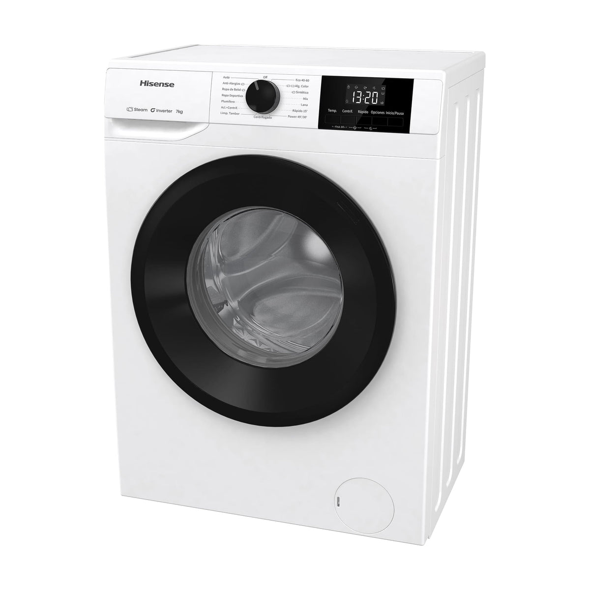Lavadora Hisense WF1G7021BW de 7 kg y 1200 rpm