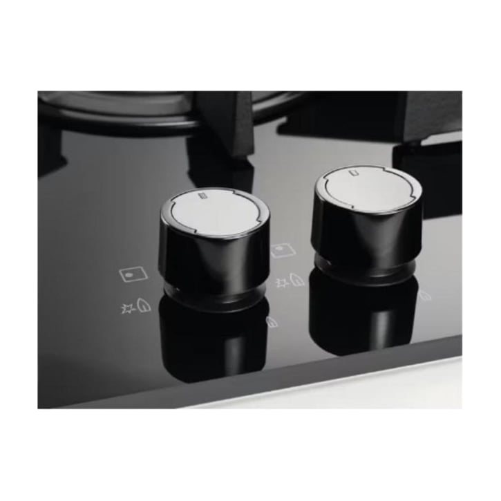 Placa de gas Electrolux KGE6633NOK de 3 zonas y cristal negro