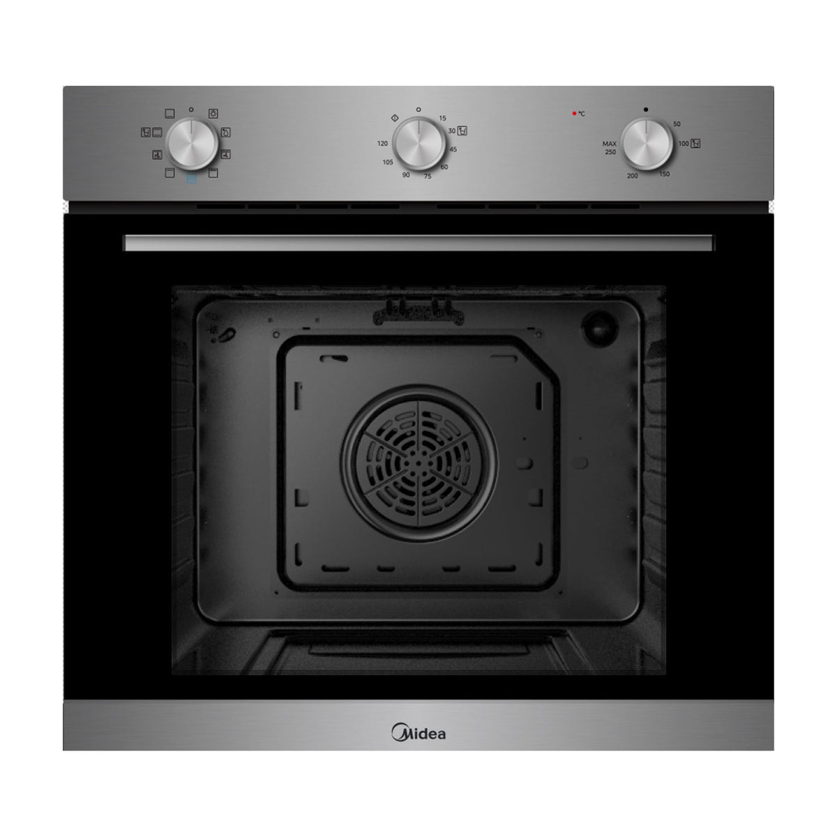 Horno multifunción Midea MBOG2-M5M80(SS), 70 litros y limpieza hidrolítica