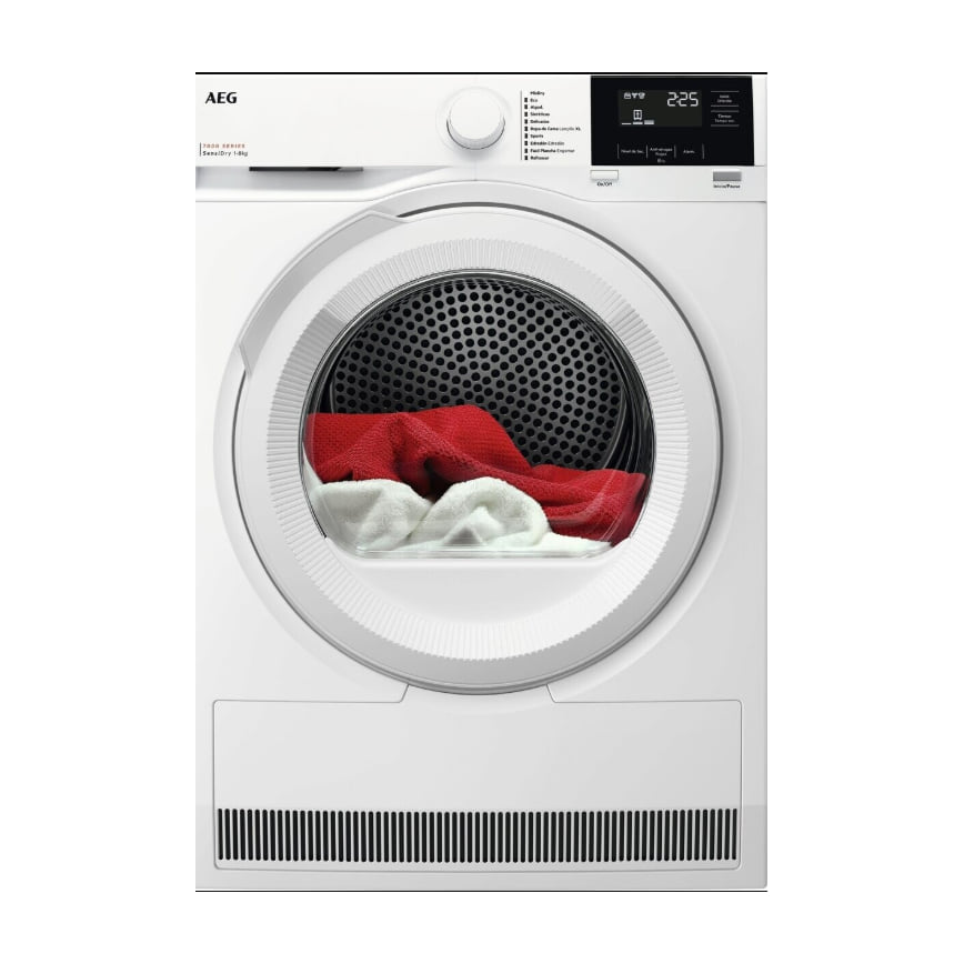 Secadora AEG TR718EAOB de bomba de calor, 8 kg, clase D