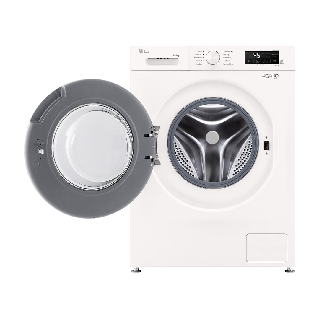 Lavasecadora LG W4X1085NWH, 8/5 kg y 1400 rpm