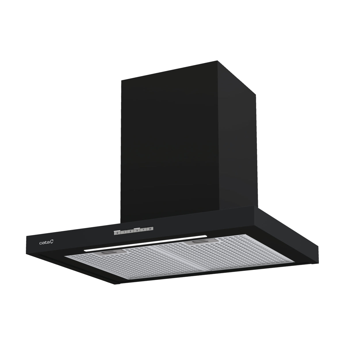Campana decorativa CATA Sygma 7010 BK de 70 cm, negra y con iluminación LED