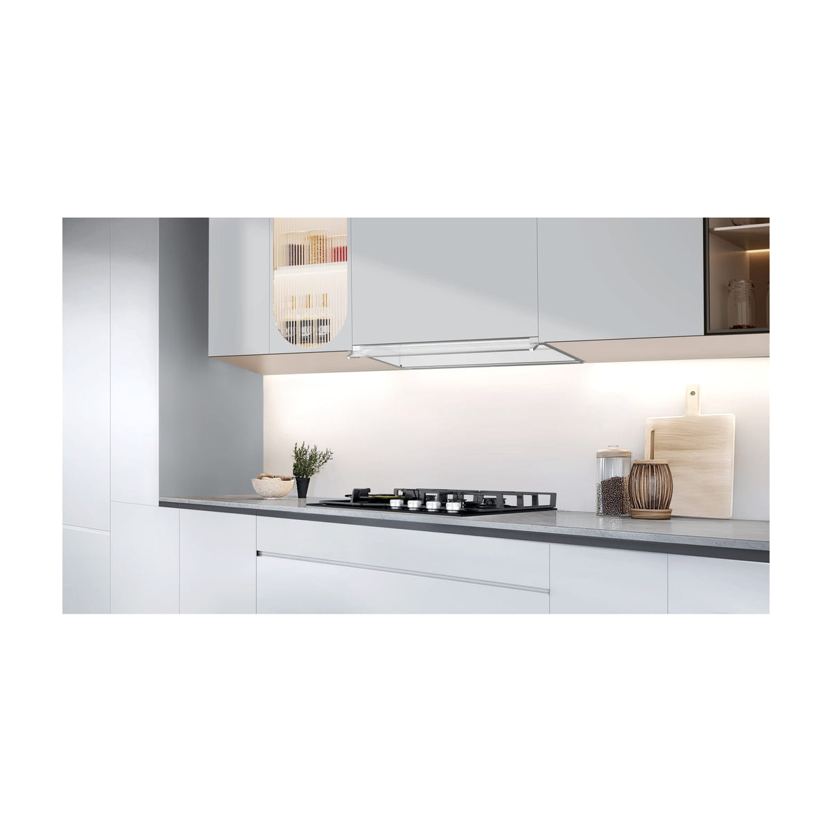 Campana integrable Midea MH60M02EM24SB, 60 cm, 800 m³/h