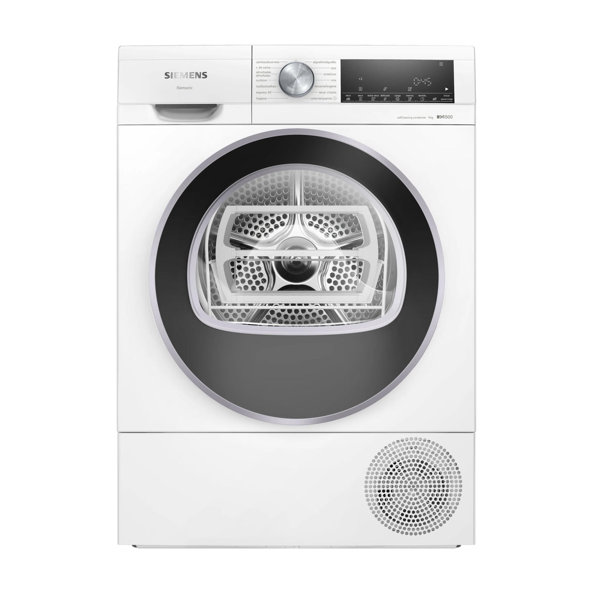 Secadora Siemens WQ45G2D0ES de 9 kg con bomba de calor y condensador autolimpiante