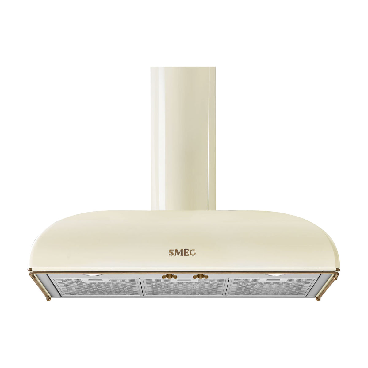 Campana decorativa Smeg KS89POE de 90 cm en crema, clase A