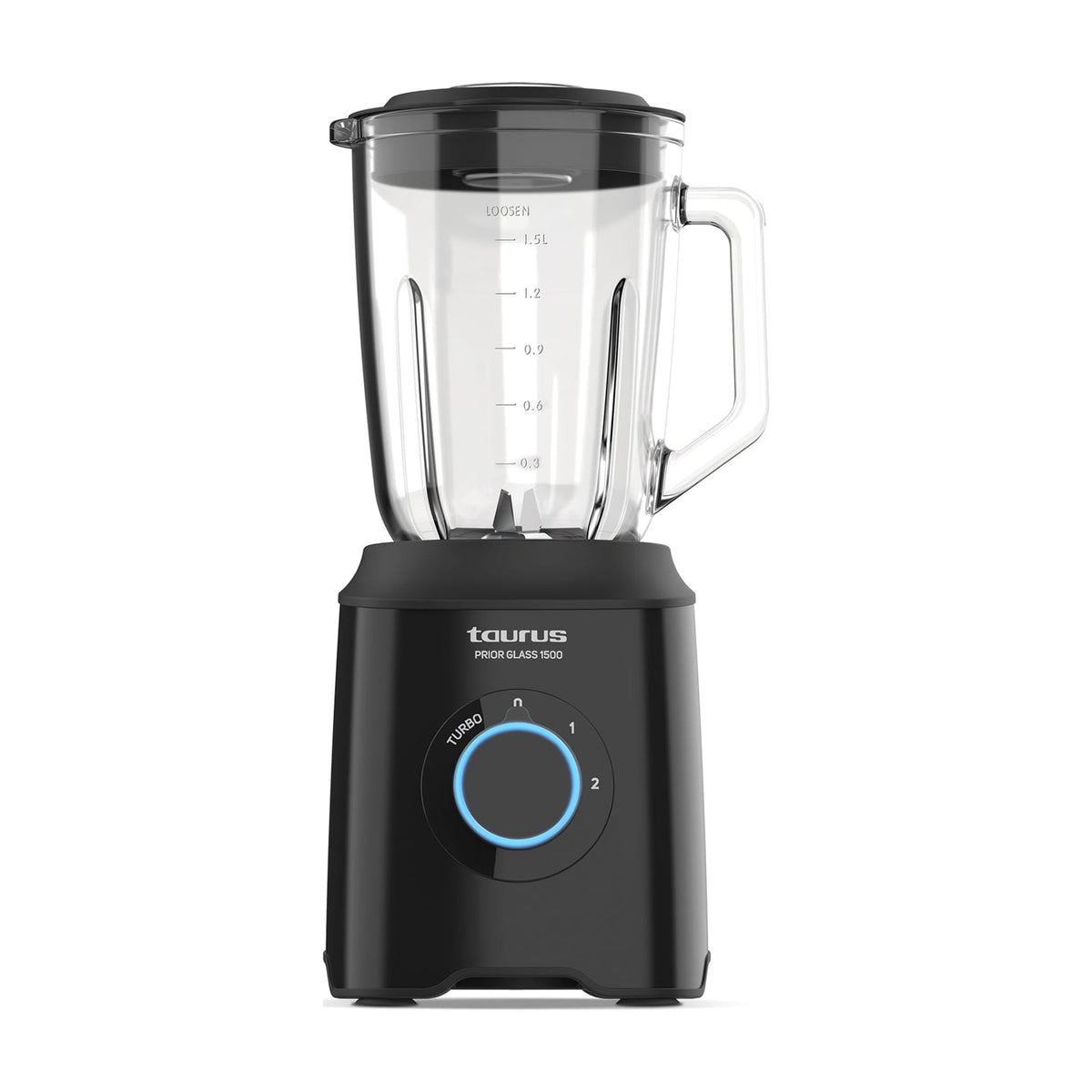Batidora de vaso Taurus Prior Glass 1500, 1500 W y jarra de cristal de 1,8 l