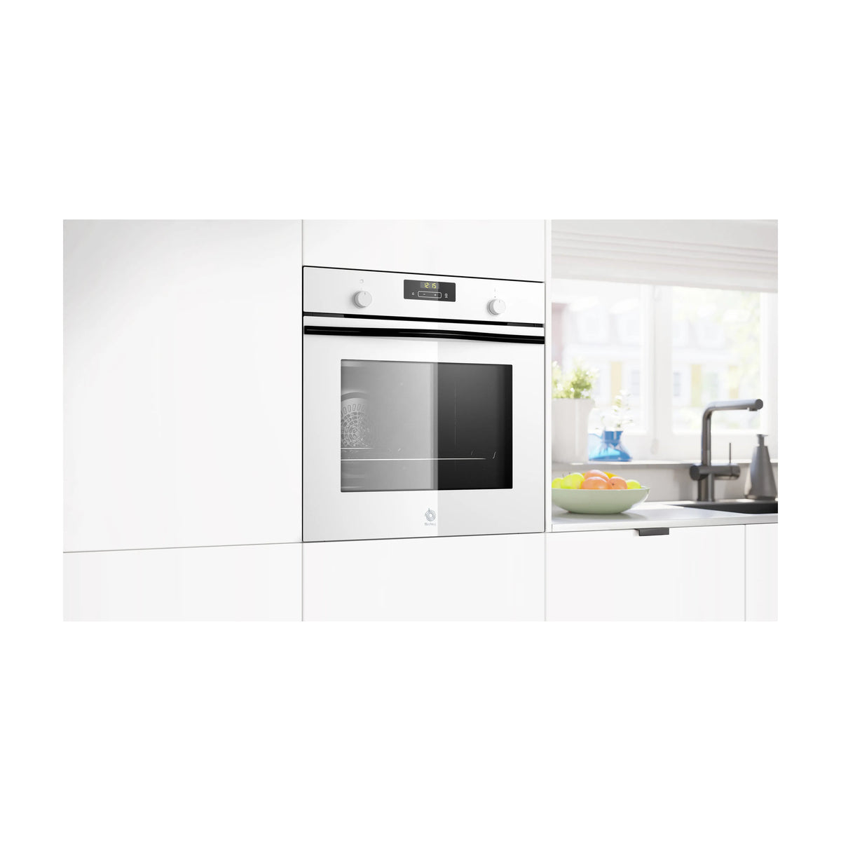 Horno multifunción Balay 3HB5131B3 de 71 l, cristal blanco