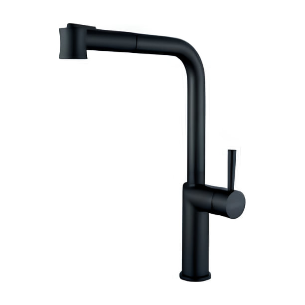 Grifo de cocina Cata BZE monomando extraíble, negro