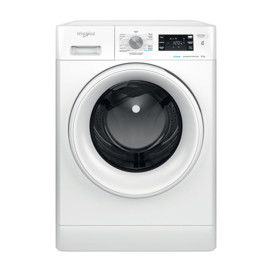 Lavadora Whirlpool FFB 8258 WV SP, 8 kg y 1200 rpm