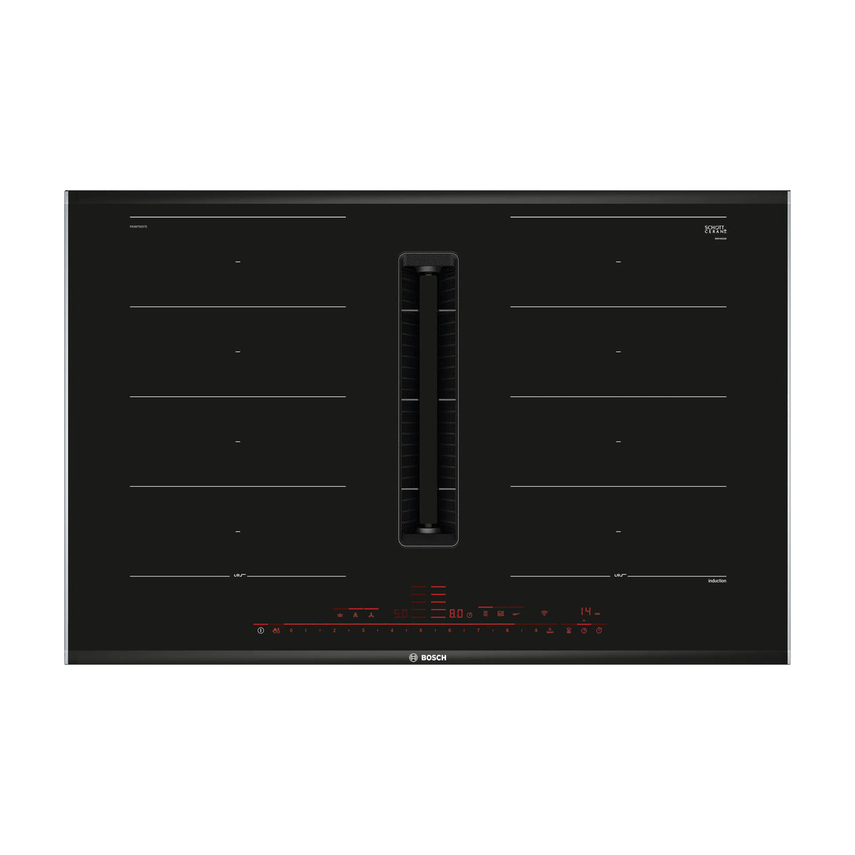 Placa de inducción con extractor Bosch PXX875D57E, 80 cm, FlexInducción