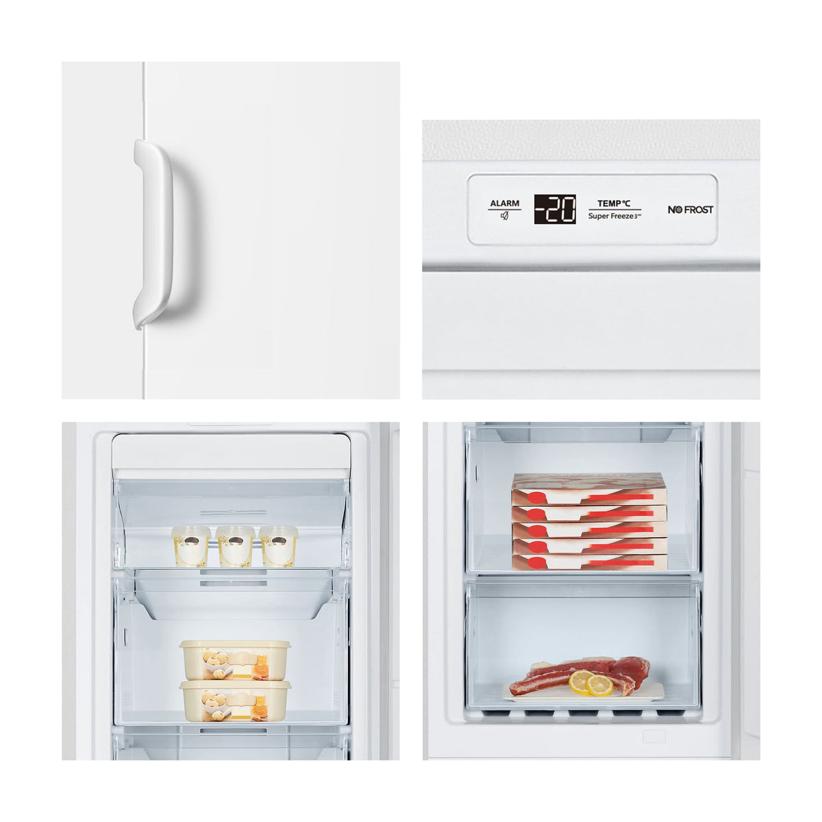 Congelador vertical Hisense FV191N4AW2, 155 l, Total No Frost