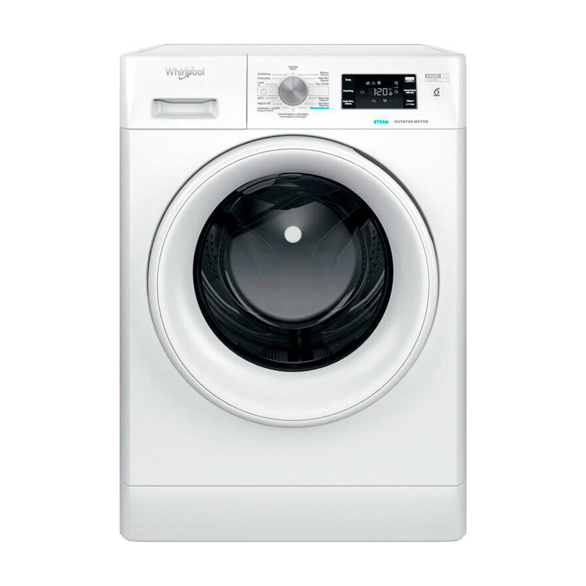 Lavadora Whirlpool FFB 10489 WV SPT de 10 kg y 1400 rpm