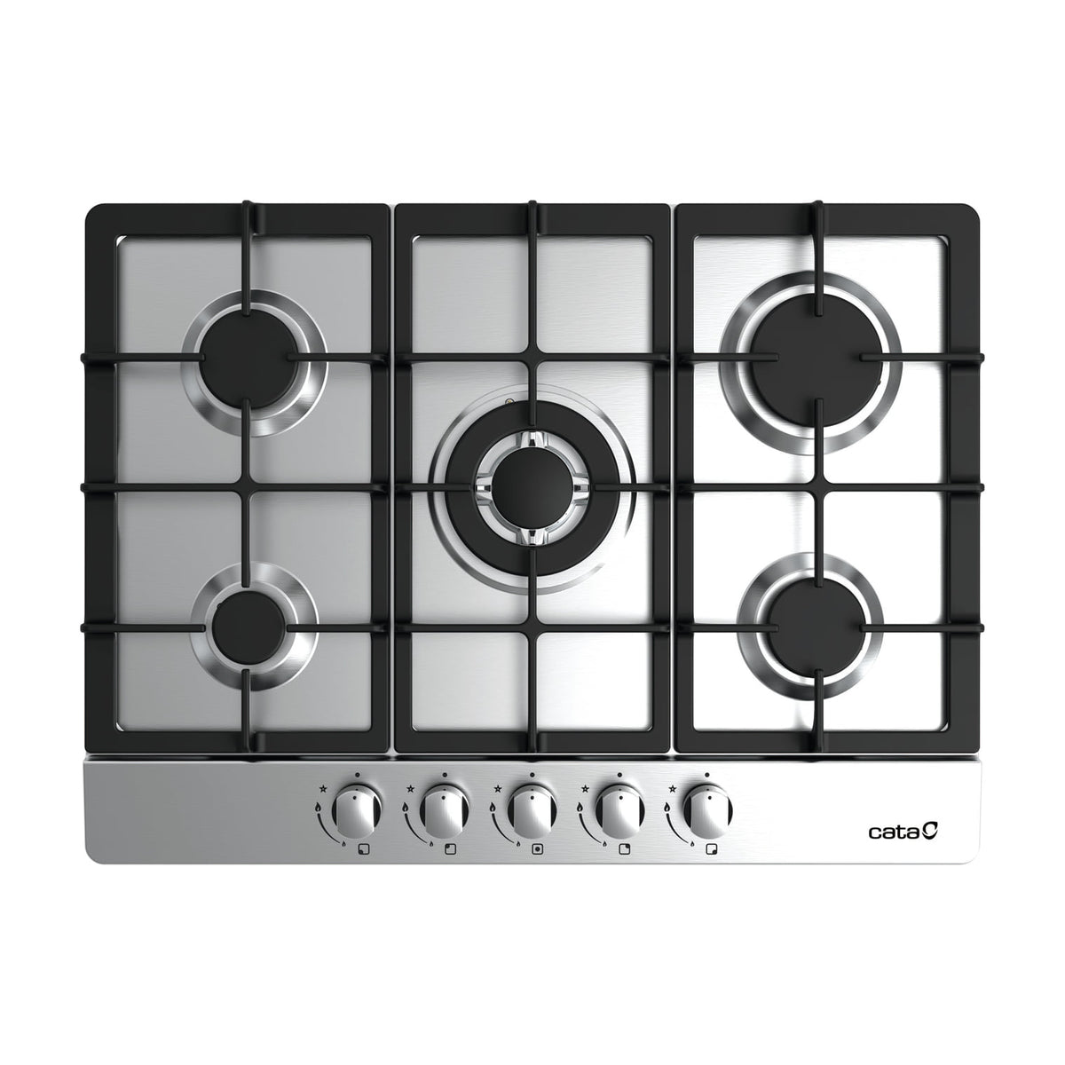 Placa de gas CATA LGI 7041 X/A de 68 cm con 5 quemadores