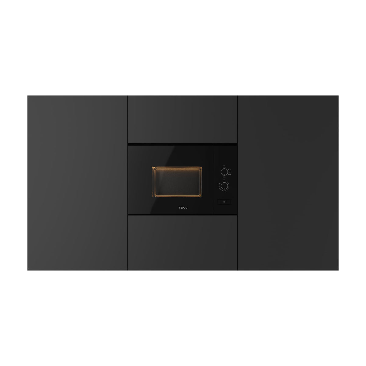 Microondas integrable Teka ML 820 FI BK de 20 l y 800 W, cristal negro