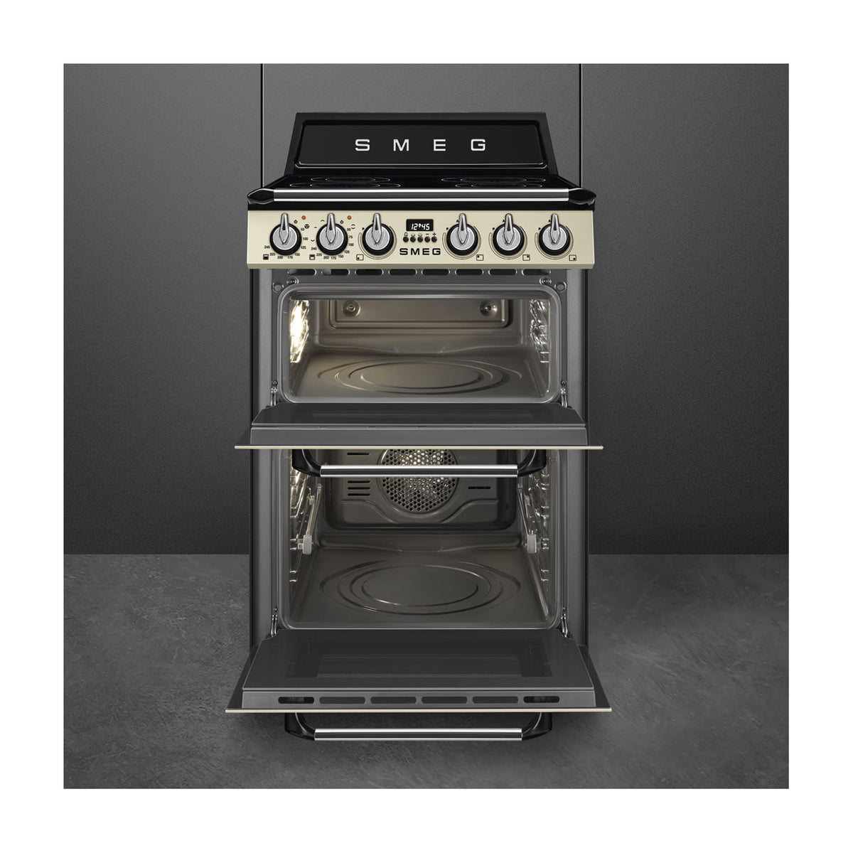 Cocina de inducción Smeg TR62IP2 de 60 cm con dos hornos