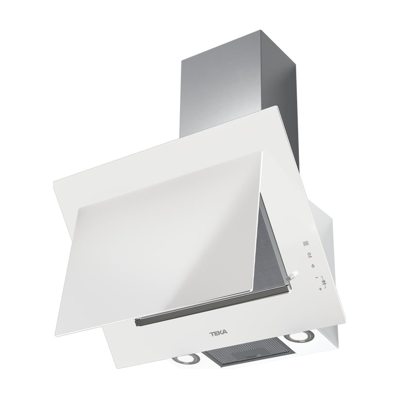 Campana decorativa vertical Teka DVT Pro 68660 TBS WH, 60 cm, cristal blanco