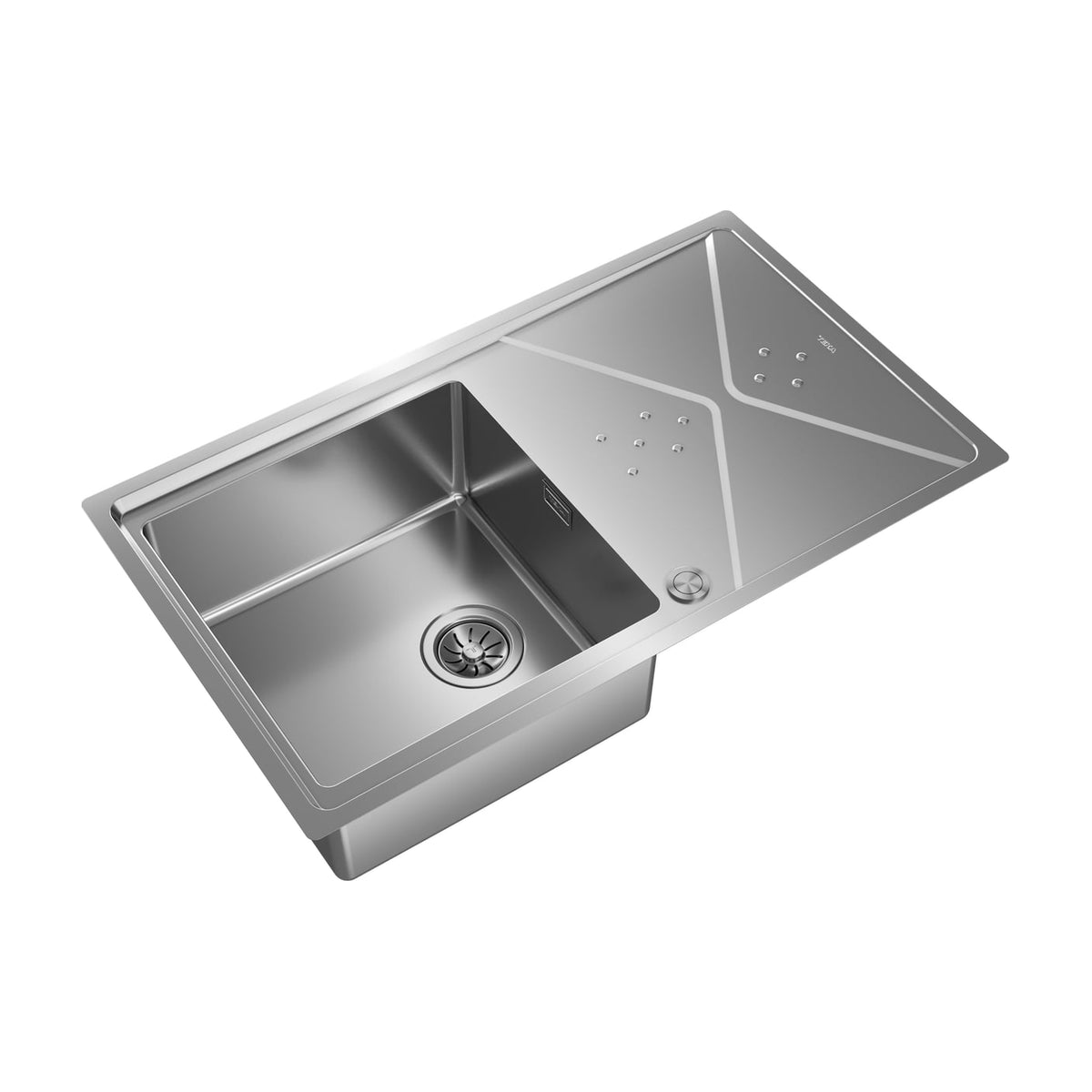 Fregadero Teka Brooklyn 50 M-XP 1C 1E, inox y escurridor reversible