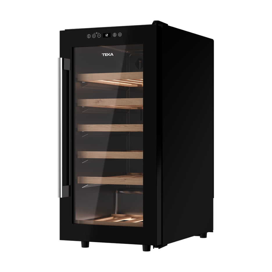 Vinoteca Teka RVF 10032 GBK, 32 botellas y cristal negro