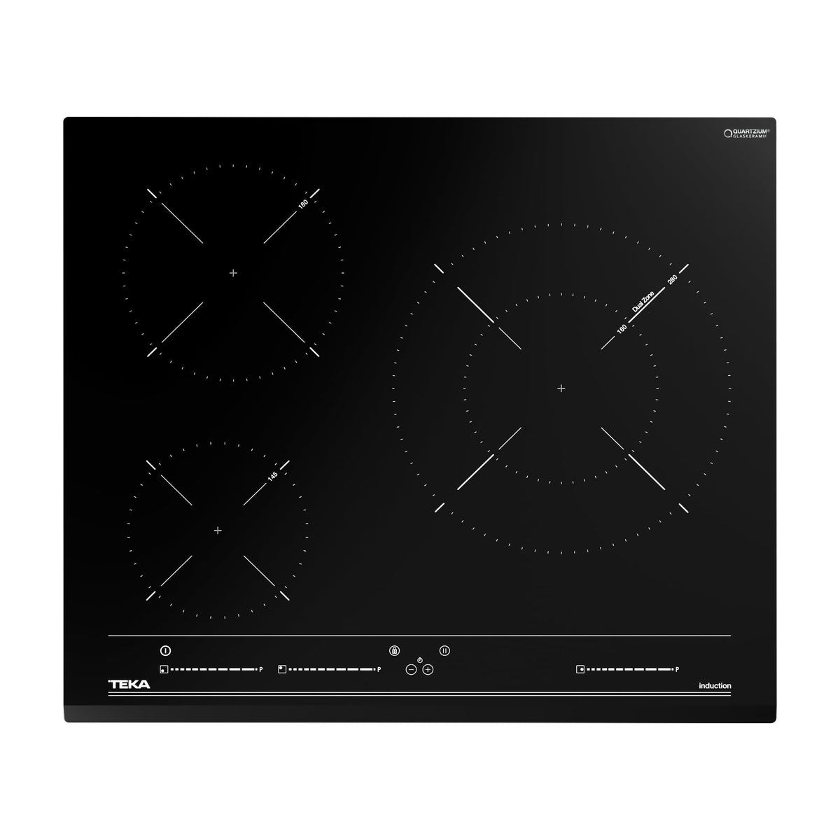 Placa de inducción Teka IZC 63015 MSS, 3 zonas y control Multislider