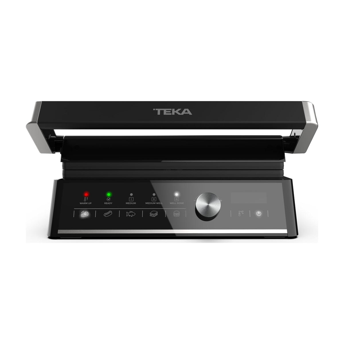Grill eléctrico Teka EliteGrill, 2000 W y apertura de 180°