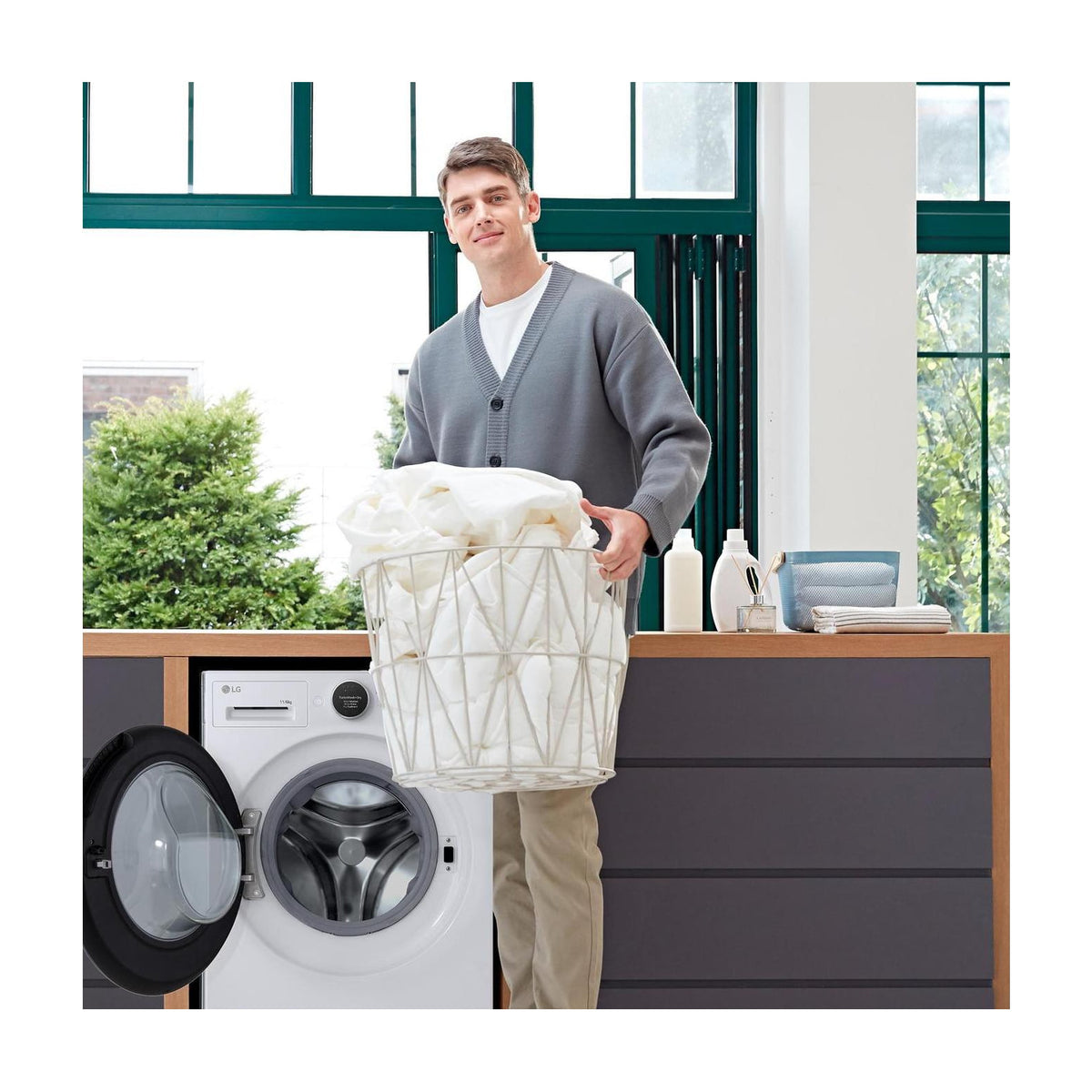 Lavasecadora LG WHX9016TLC de 11/6 kg con bomba de calor y Wi-Fi