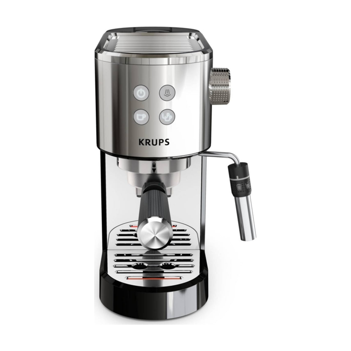 Cafetera espresso Krups Virtuoso+ XP444C10, 15 bares y vaporizador manual