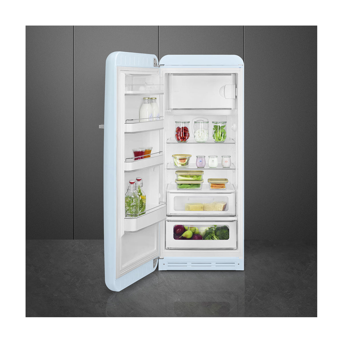 Frigorífico de una puerta Smeg FAB28LPB6, 270 l, azul pastel