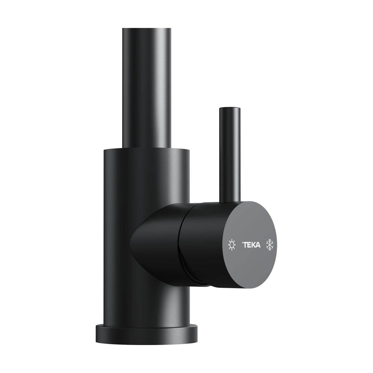 Grifo de cocina Teka UNI 9330 BK monomando, caño alto y giro de 360°