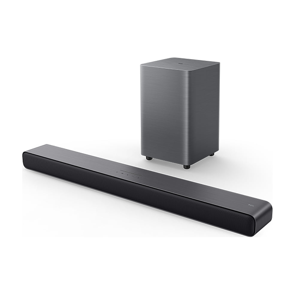 Barra de sonido TCL S55HE de 2.1 canales con Dolby Atmos y subwoofer inalámbrico