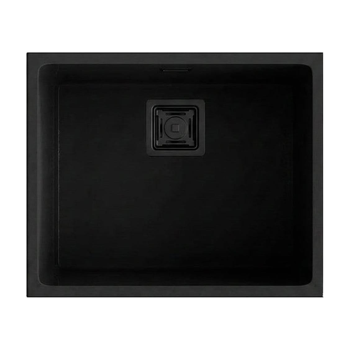 Fregadero Poalgi Zie 50 1/S de resina, negro brillo