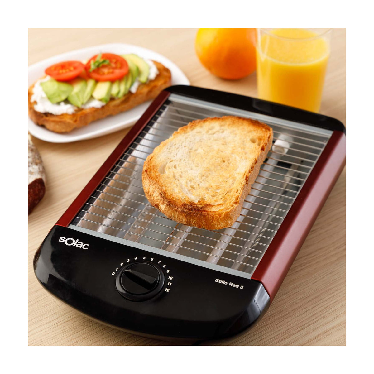 Tostadora horizontal Solac TC5309 Stillo Red 3, 700 W y 12 niveles