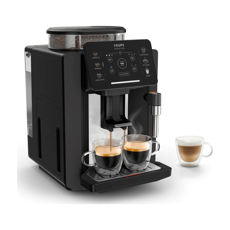 Cafetera superautomática Krups Sensation EA910A10, 15 bar y depósito de 1,7 l