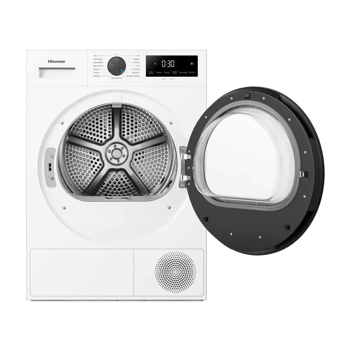 Secadora Hisense DH1I900UWDC de bomba de calor, 9 kg y clase D