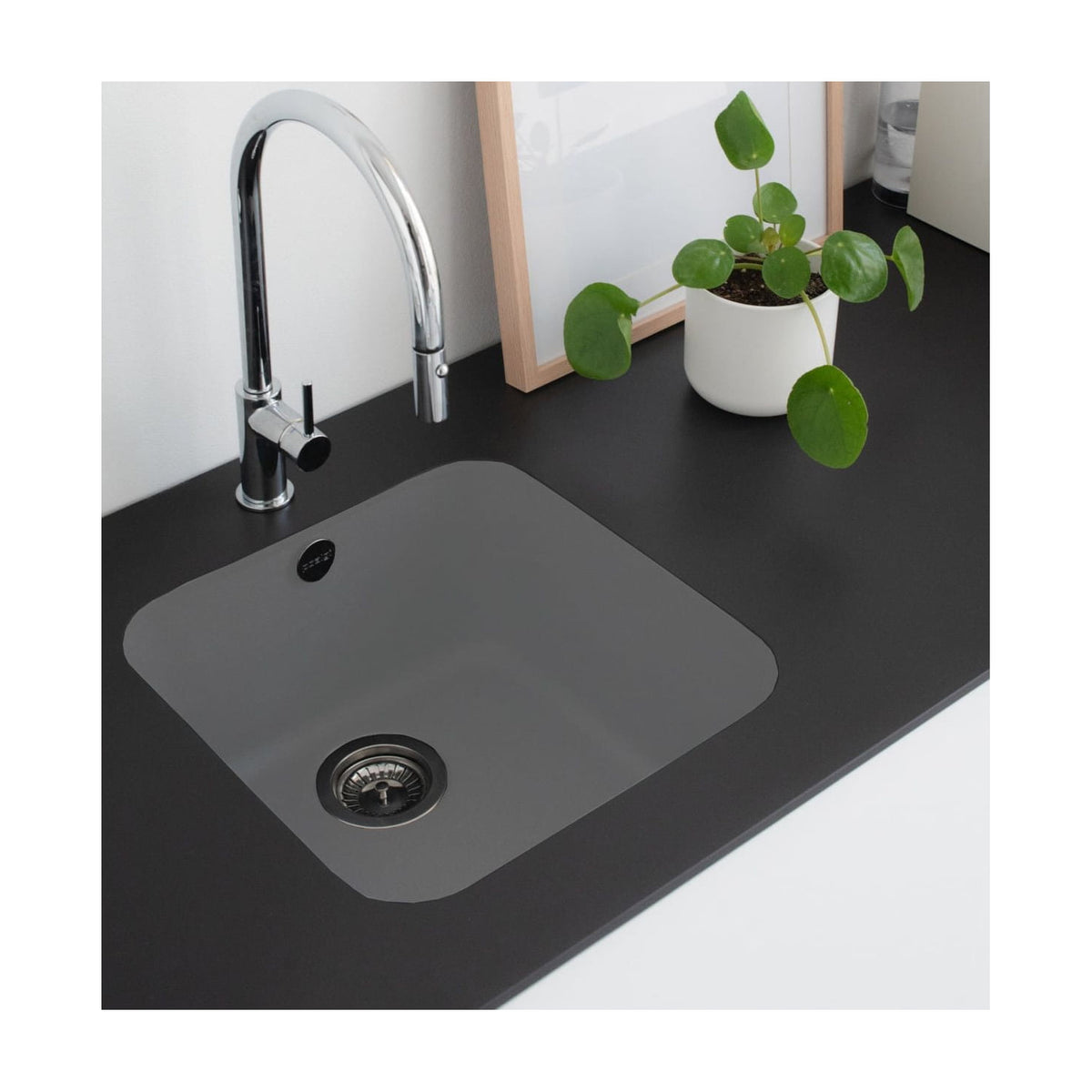 Fregadero Poalgi Gandia 40 Hekla®, granito Ash gris mate