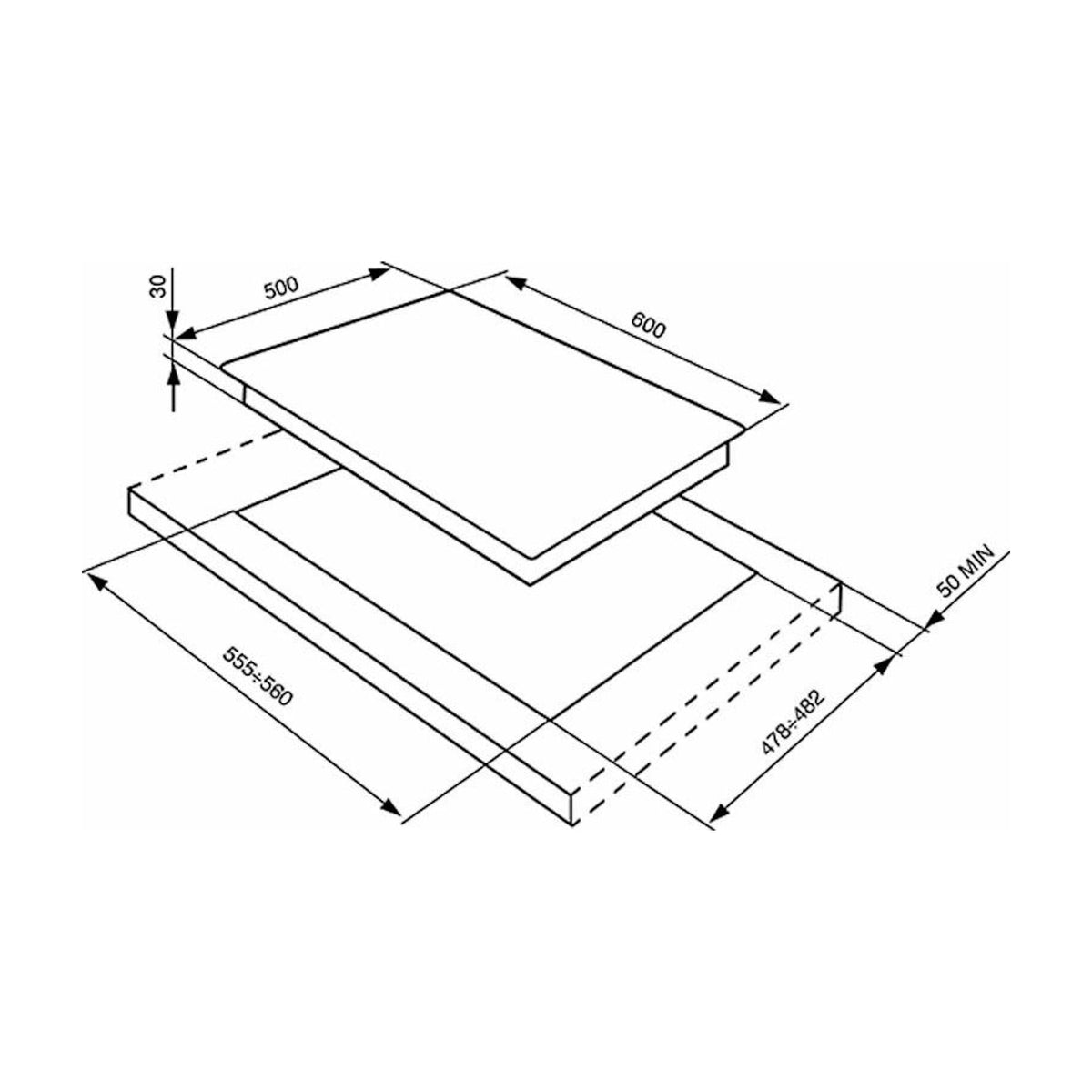Placa de gas Smeg SR764AO de 60 cm con 4 quemadores