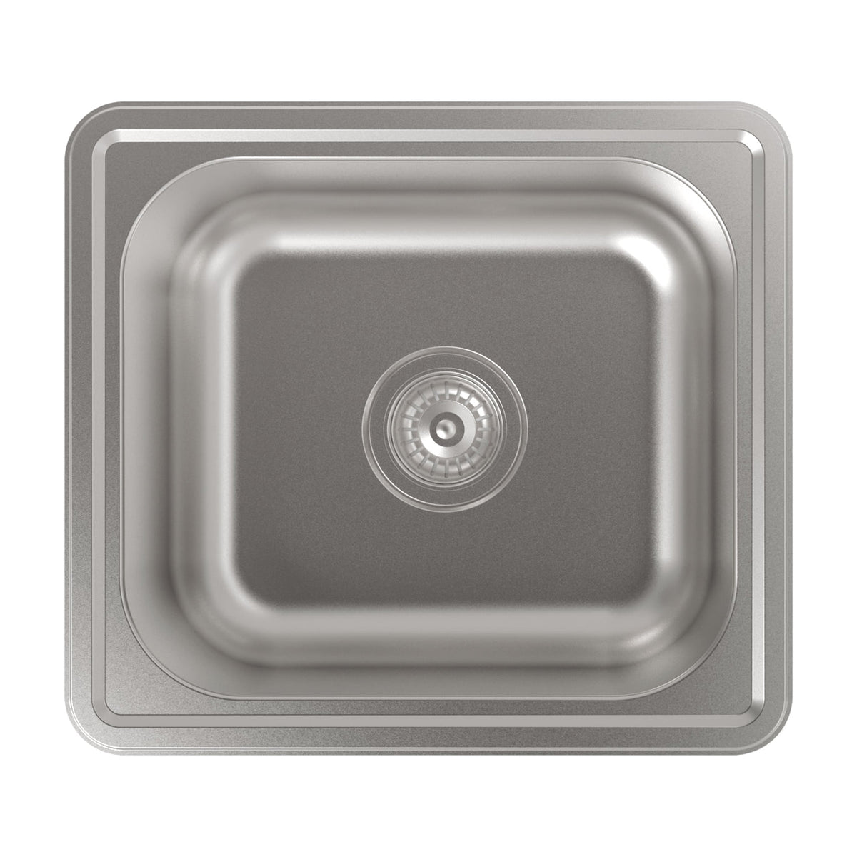 Fregadero CATA CSS-1 de acero inoxidable, una cubeta y 49 x 44 cm
