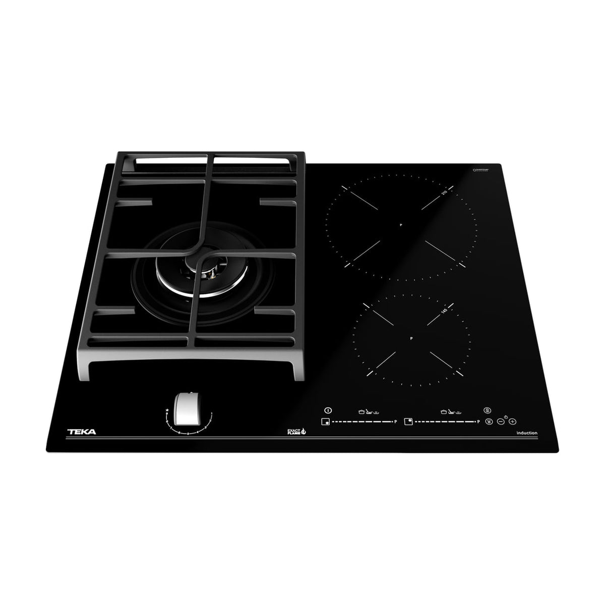 Placa mixta Teka JZC 63312 ABN de gas e inducción, 3 zonas, 60 cm