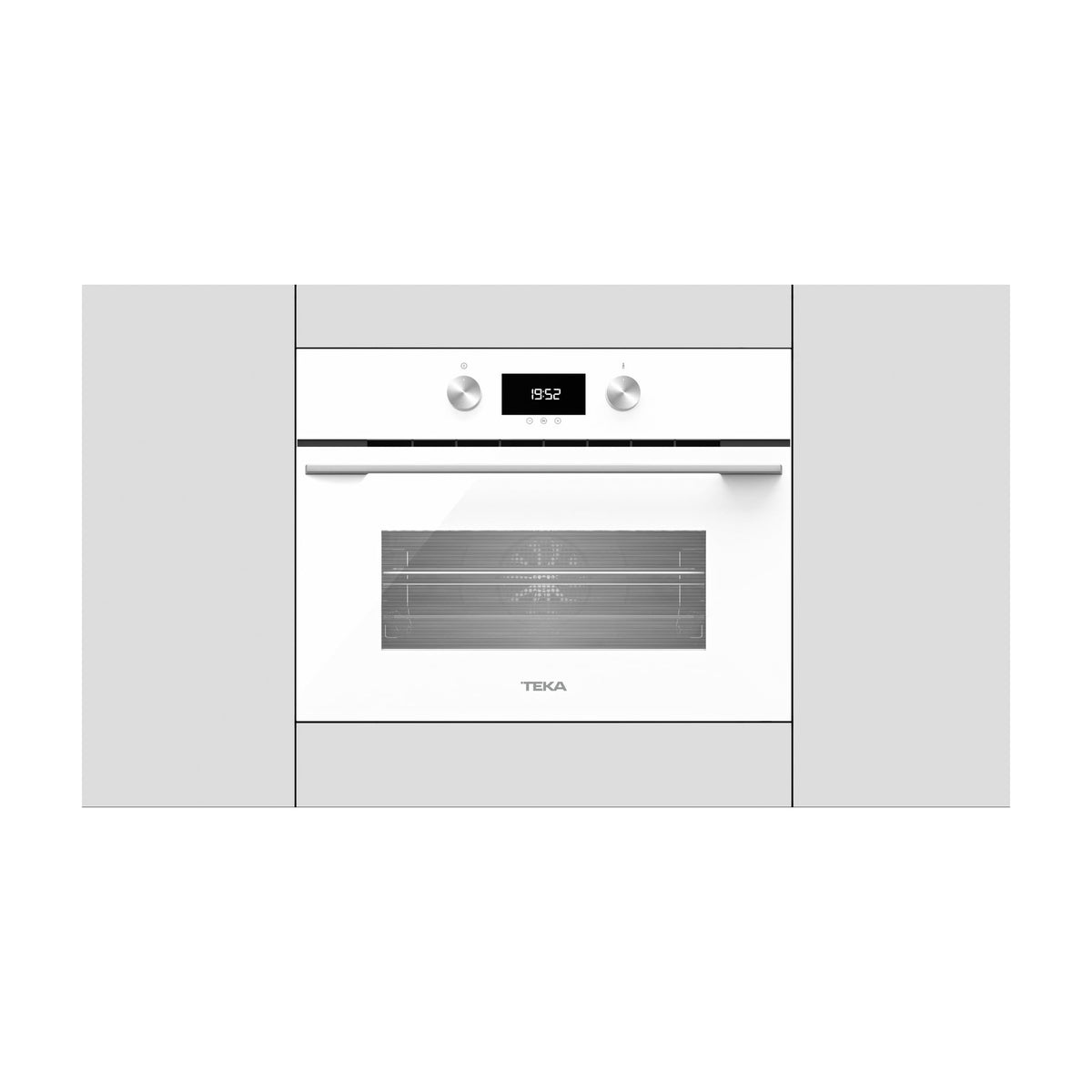 Horno compacto con microondas Teka HLC 8440 C WH, 40 l, cristal blanco