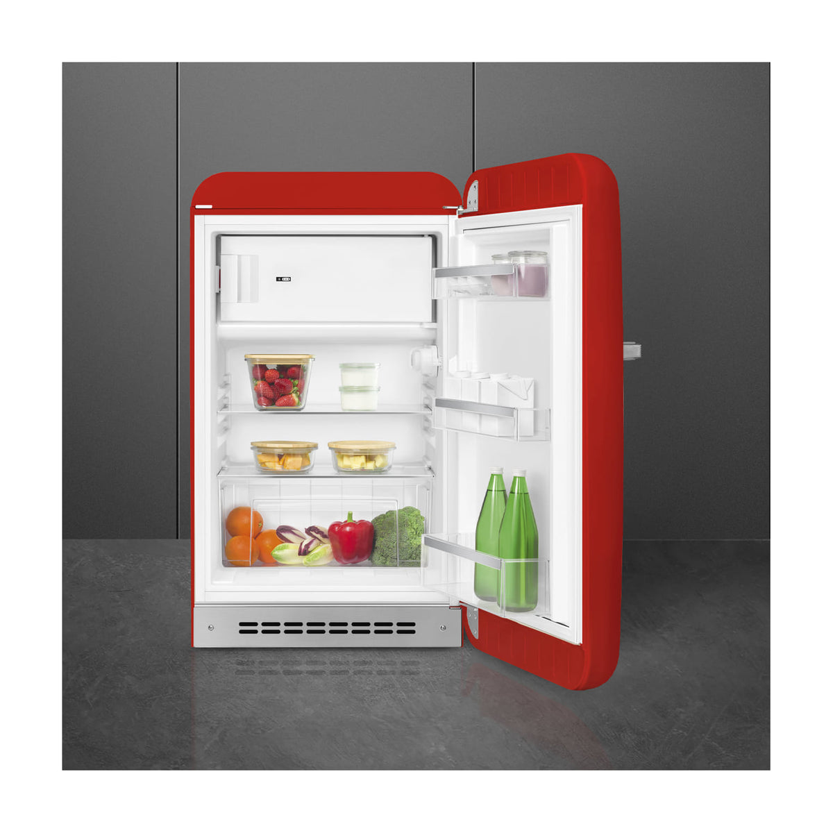 Frigorífico de una puerta Smeg FAB10RRD6, 122 l, rojo