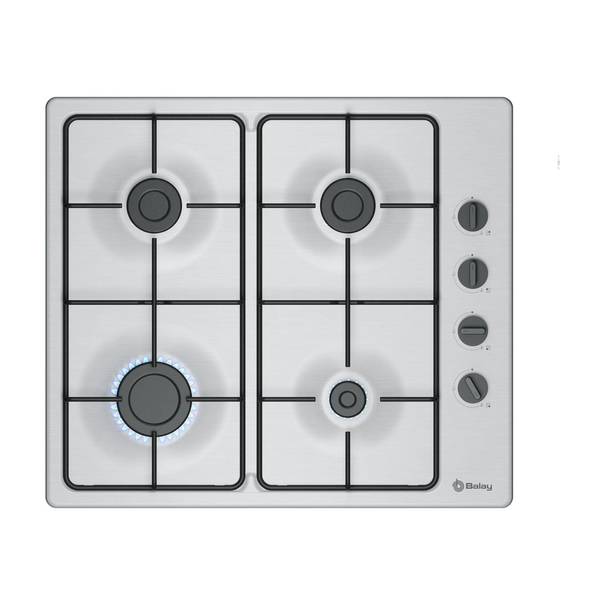 Placa de gas Balay 3ETX464BB de 60 cm con 4 quemadores e inox