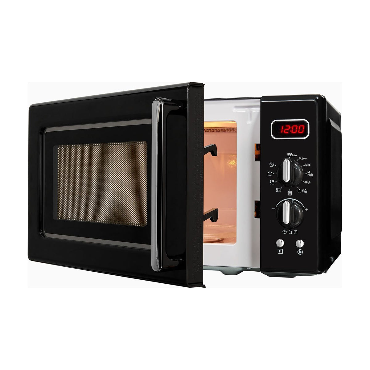 Microondas Exquisit RMW720-3GDIG negro, 20 l con grill