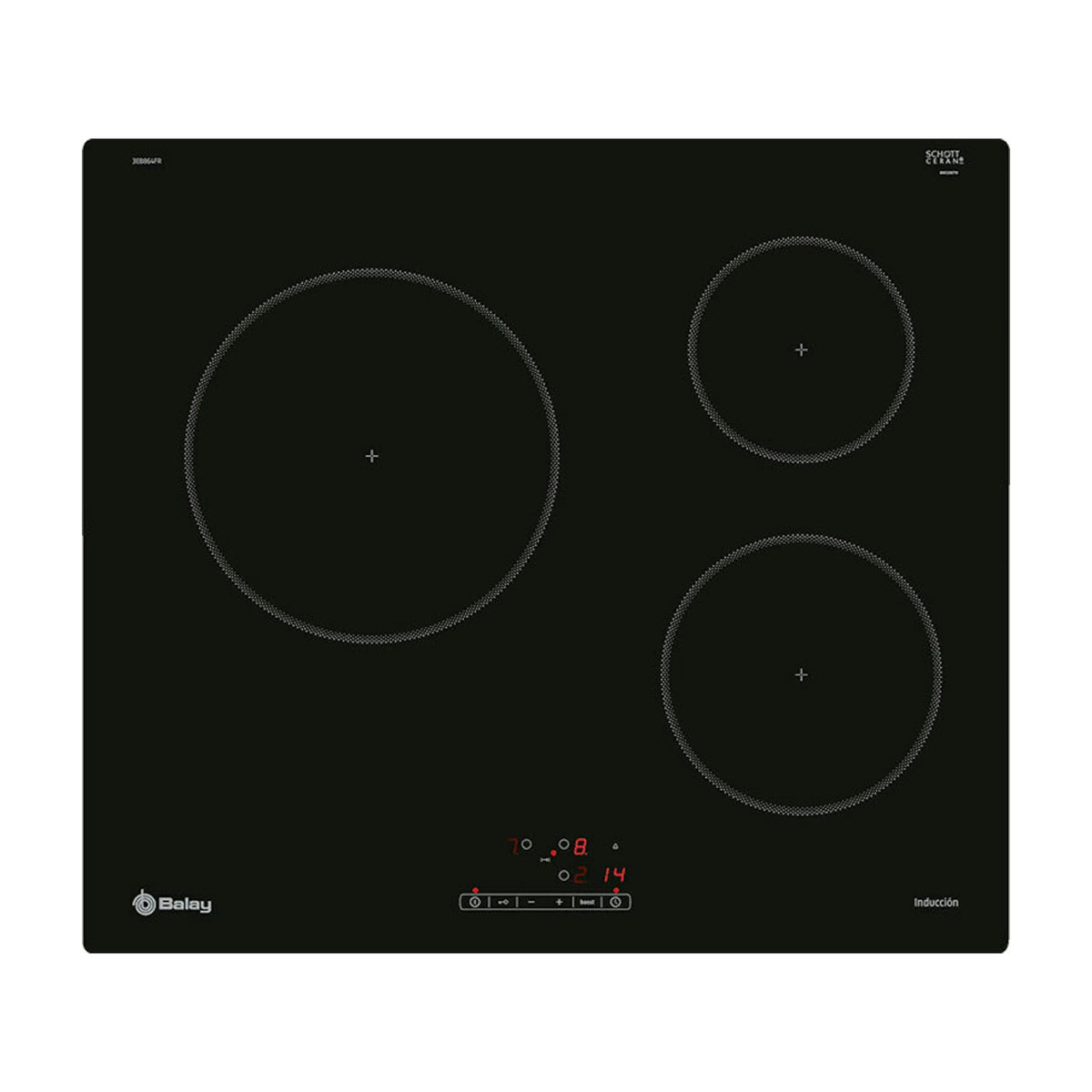 Placa de inducción Balay 3EB864FR de 60 cm y 3 zonas