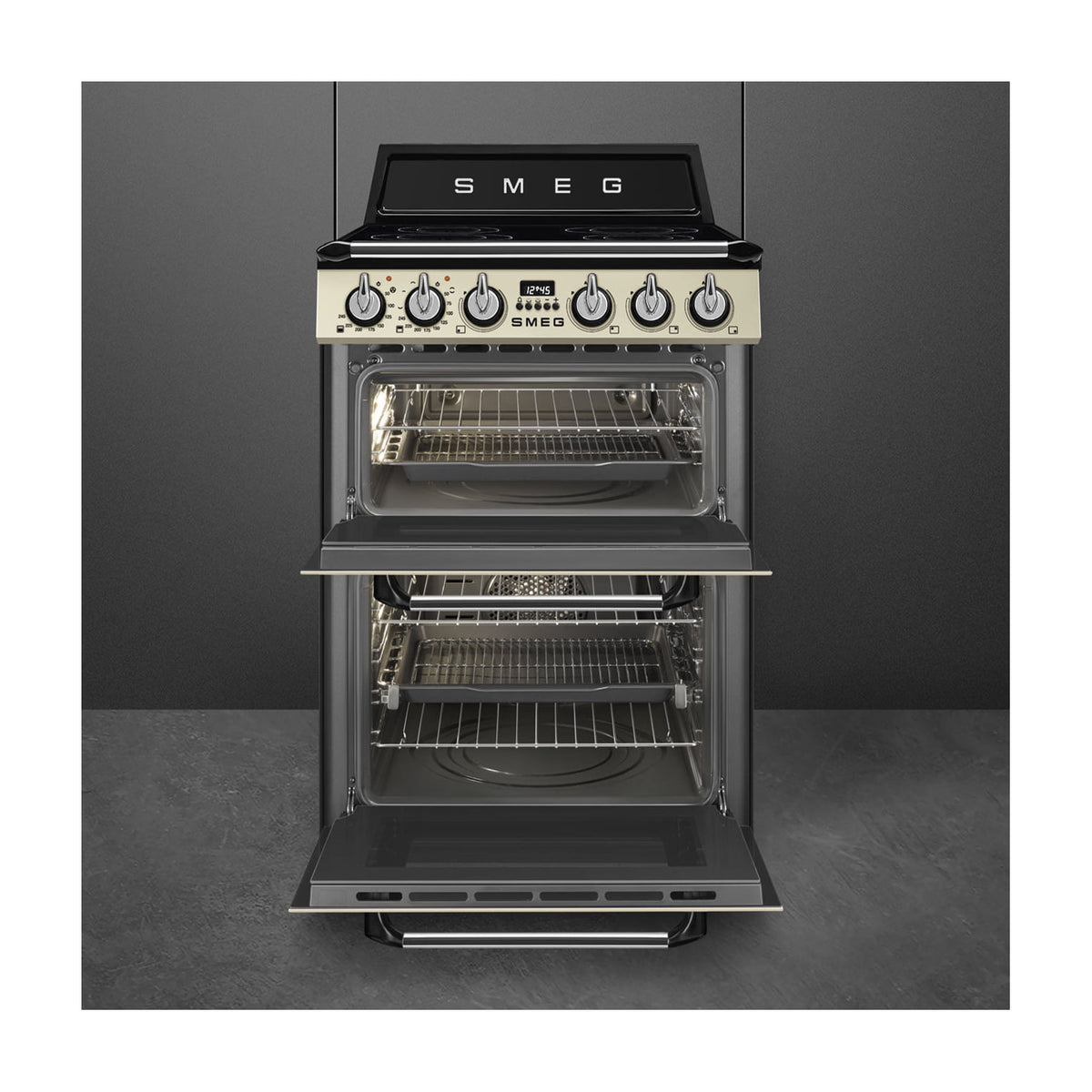 Cocina de inducción Smeg TR62IP2 de 60 cm con dos hornos