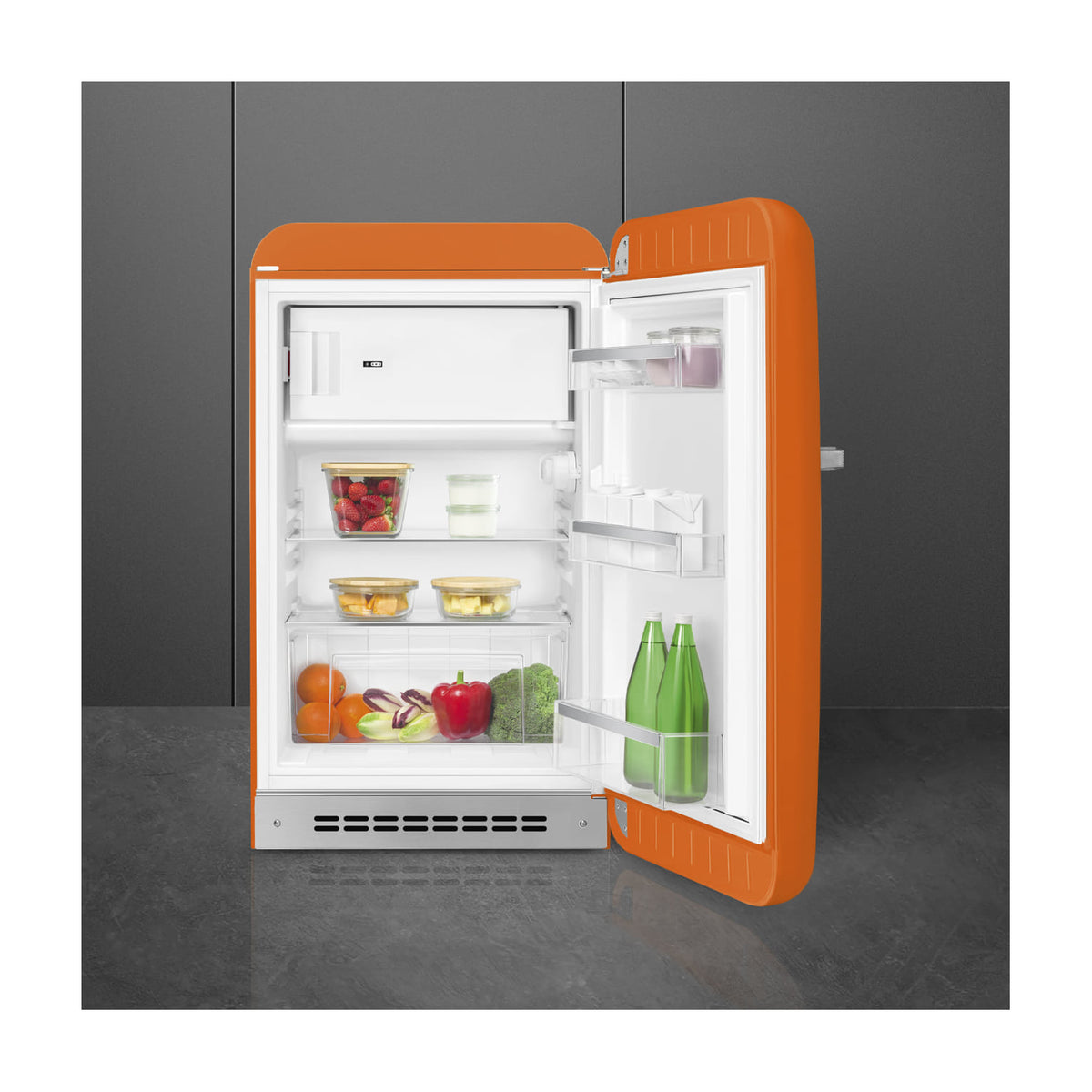 Frigorífico de una puerta Smeg FAB10ROR6, 122 l, naranja
