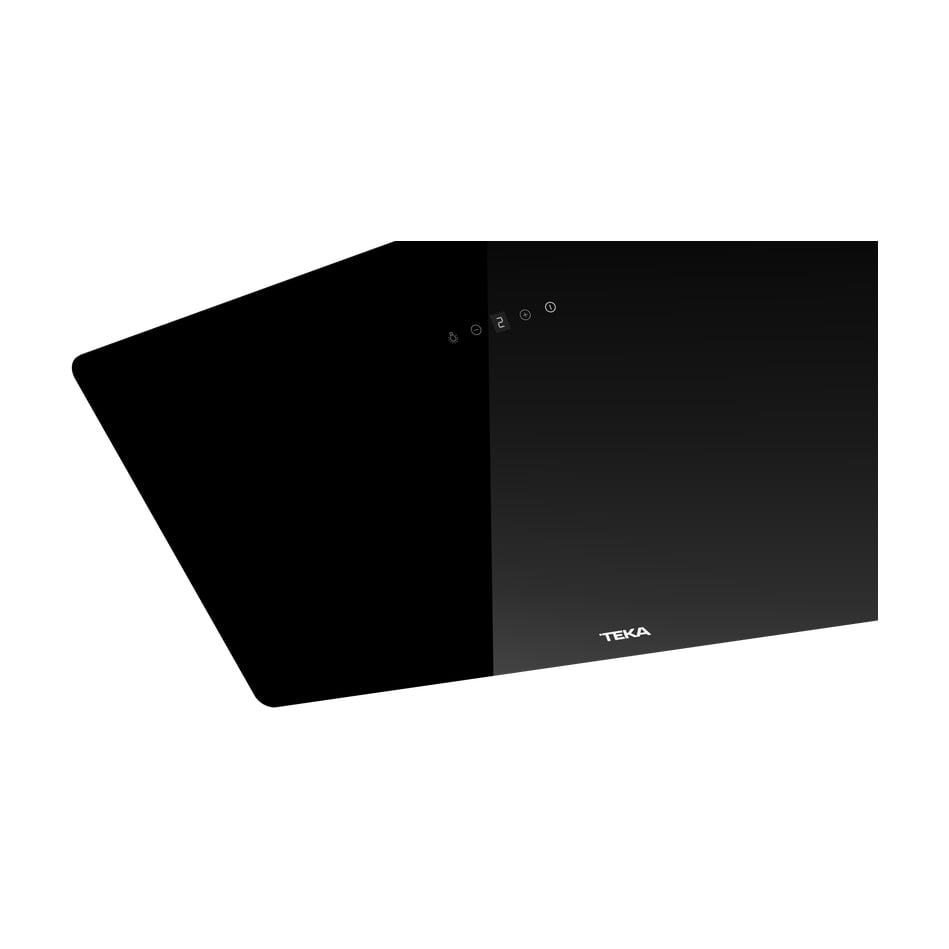 Campana decorativa vertical Teka DVB 94140 TOS BK de 90 cm, cristal negro y LED