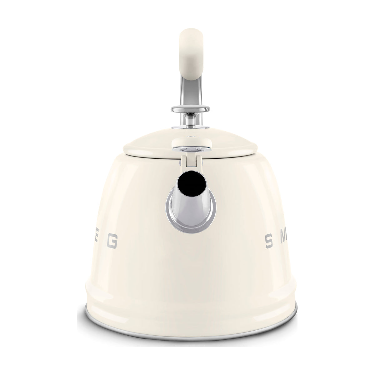 Hervidor silbante Smeg WKF01CR de 2,3 l, crema y apto para inducción
